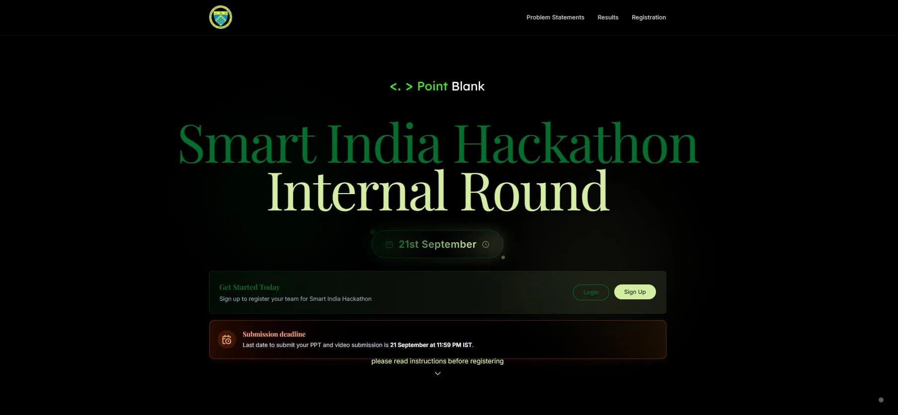 SIH 2026 Internal Round